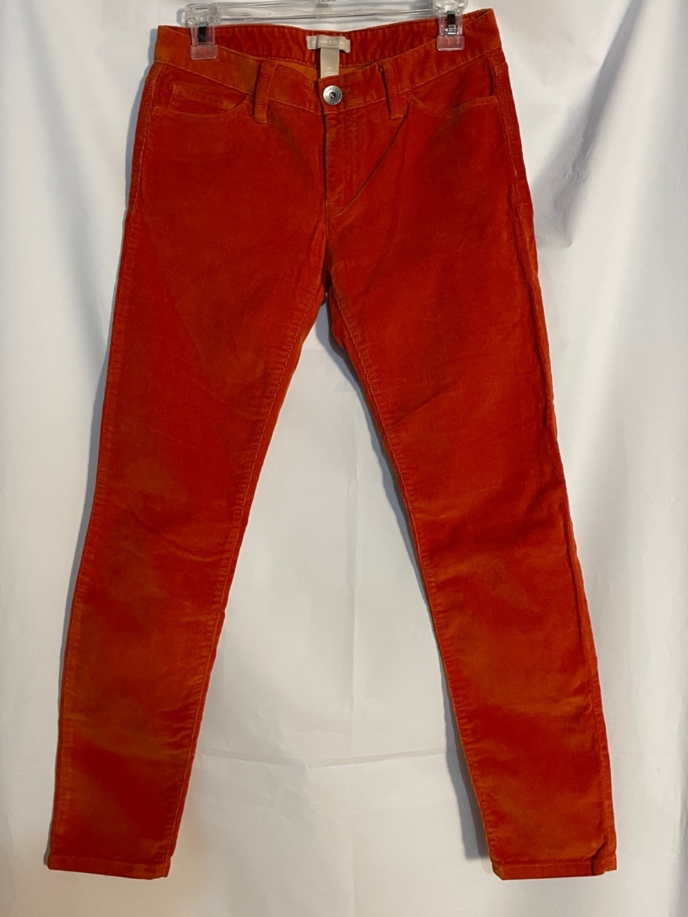 Banana Republic Women's Cropped Corduroy Pants in Rust Orange, size 26